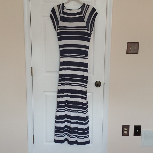 Splendid navy and white striped maxi dress - Picture 2 of 12